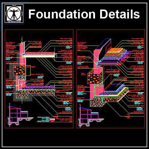 Foundation Details,Concrete details,beam,floor design,civil base,types of foundation,steelframe,pile