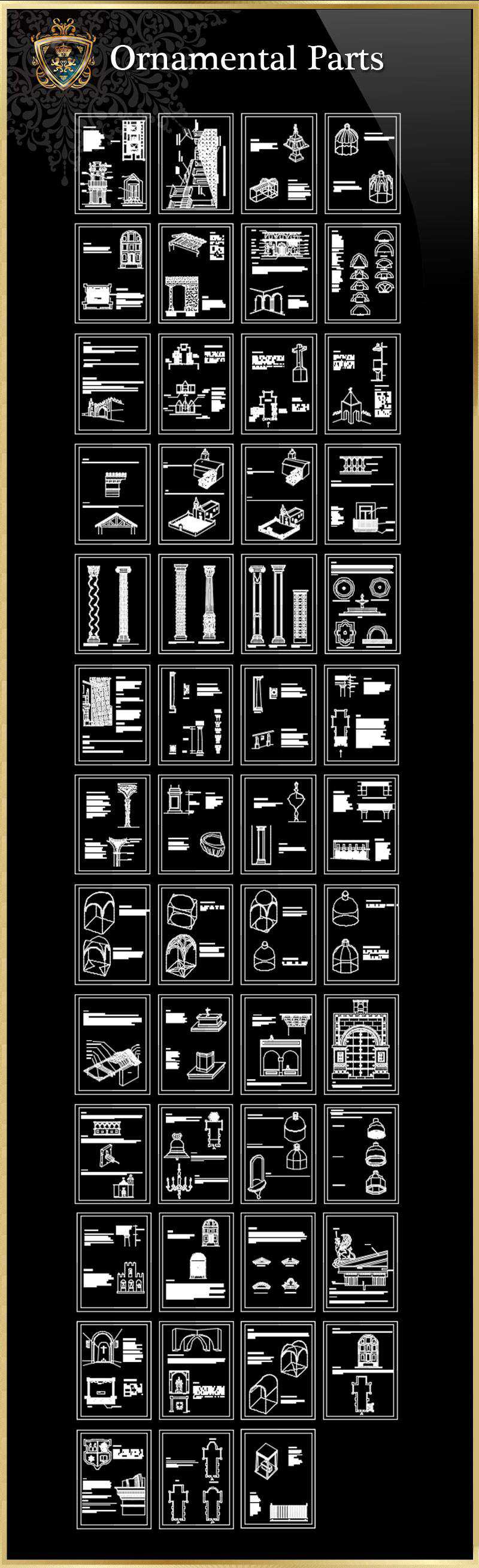 ★【Ornamental Parts of Buildings 1】Luxury home, Luxury Villas, Luxury Palace, Architecture Ornamental Parts, Decorative Inserts & Accessories, Handrail & Stairway Parts, Outdoor House Accessories, Euro Architectural Components, Arcade