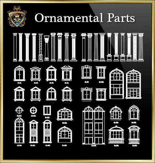 ★【Ornamental Parts of Buildings 7】Luxury home, Luxury Villas, Luxury Palace, Architecture Ornamental Parts, Decorative Inserts & Accessories, Handrail & Stairway Parts, Outdoor House Accessories, Euro Architectural Components, Arcade