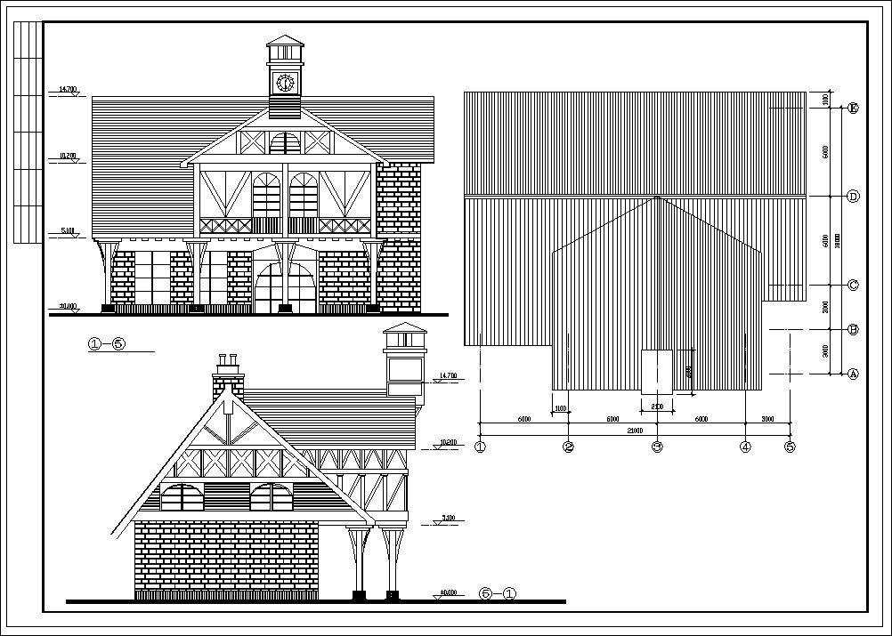 Dream French Town plan,elevation,details drawings