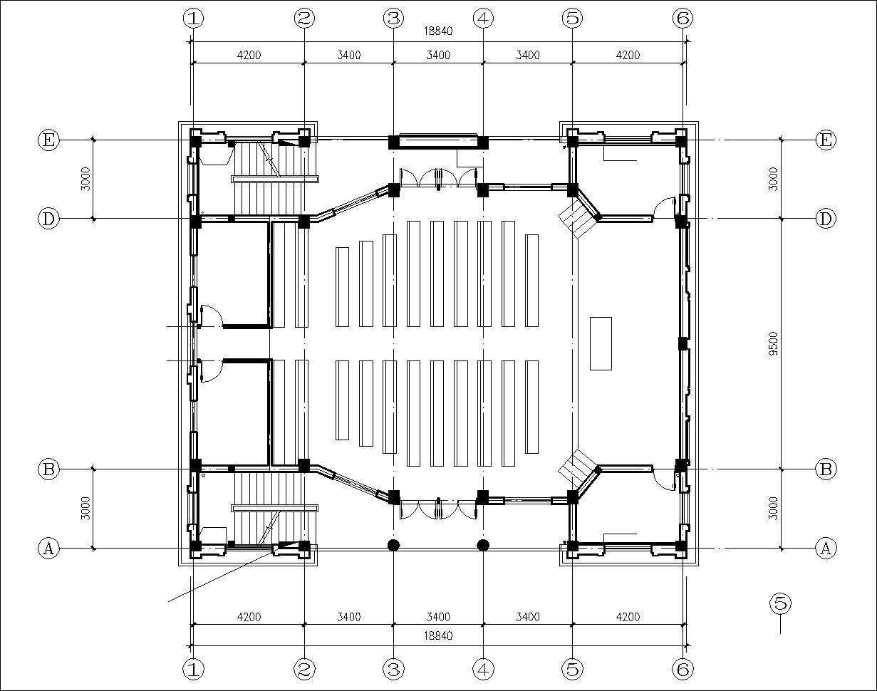 Church plan,elevation,details drawings 