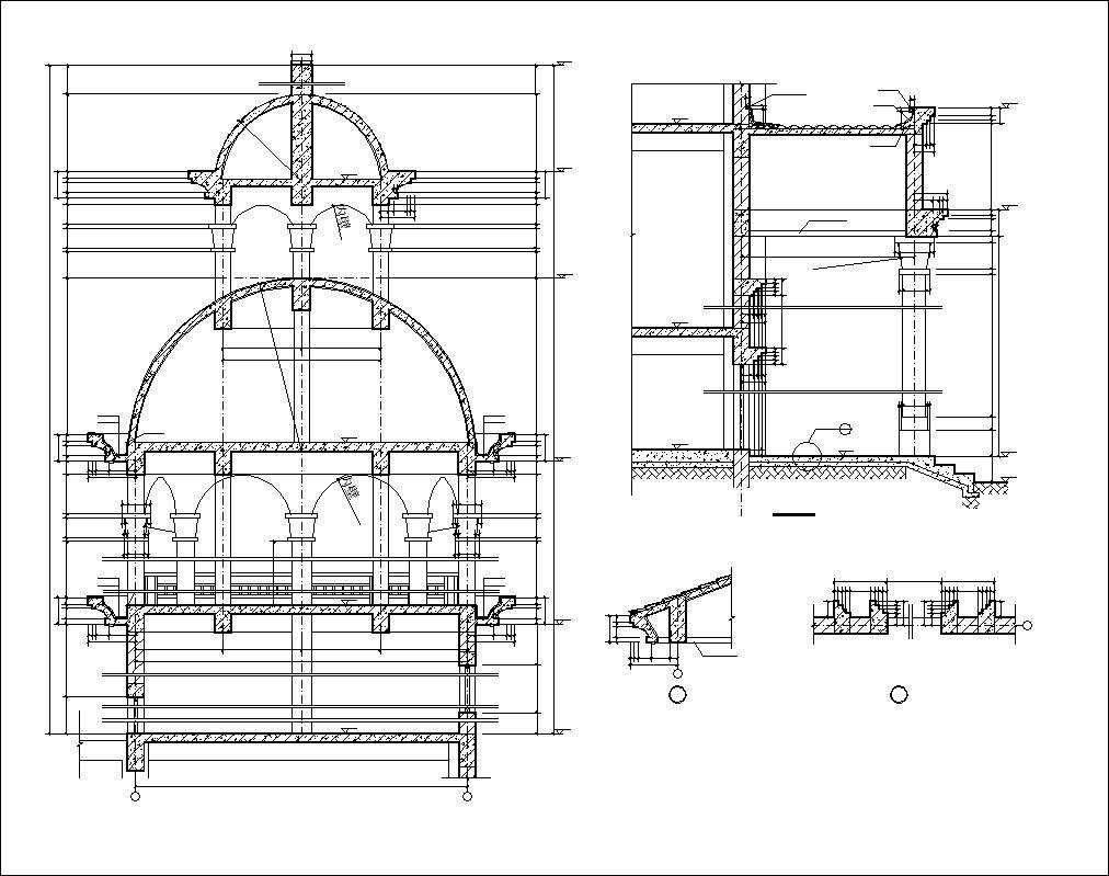 Church plan,elevation,details drawings 