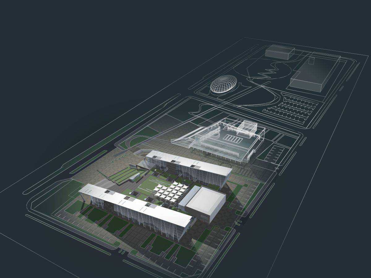  Culture Center Floor Plans and Drawings-Elevations, Design  concept, and Details