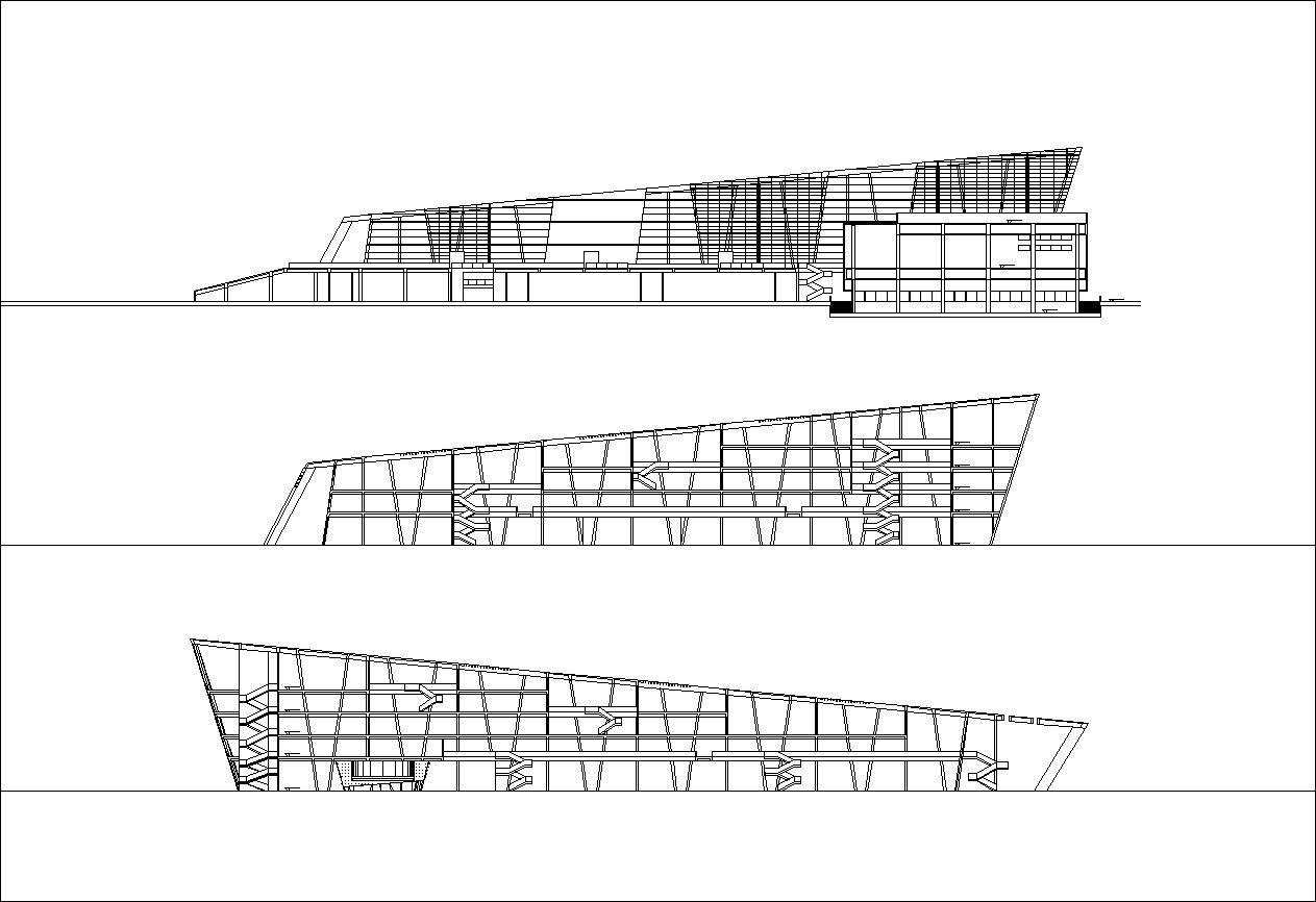  Culture Center Floor Plans and Drawings-Elevations, Design  concept, and Details