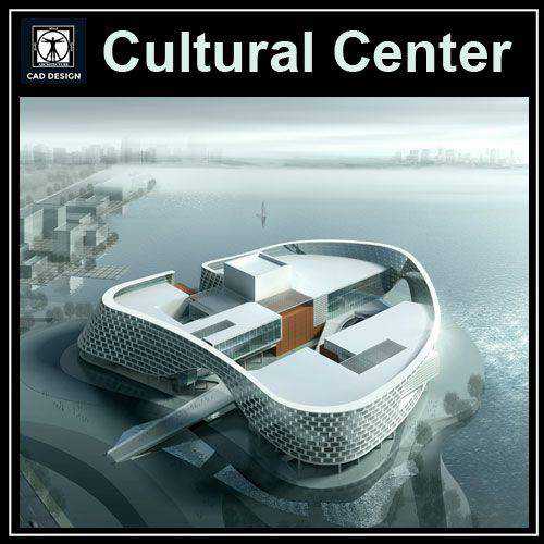  Culture Center Floor Plans and Drawings-Elevations, Design  concept, and Details